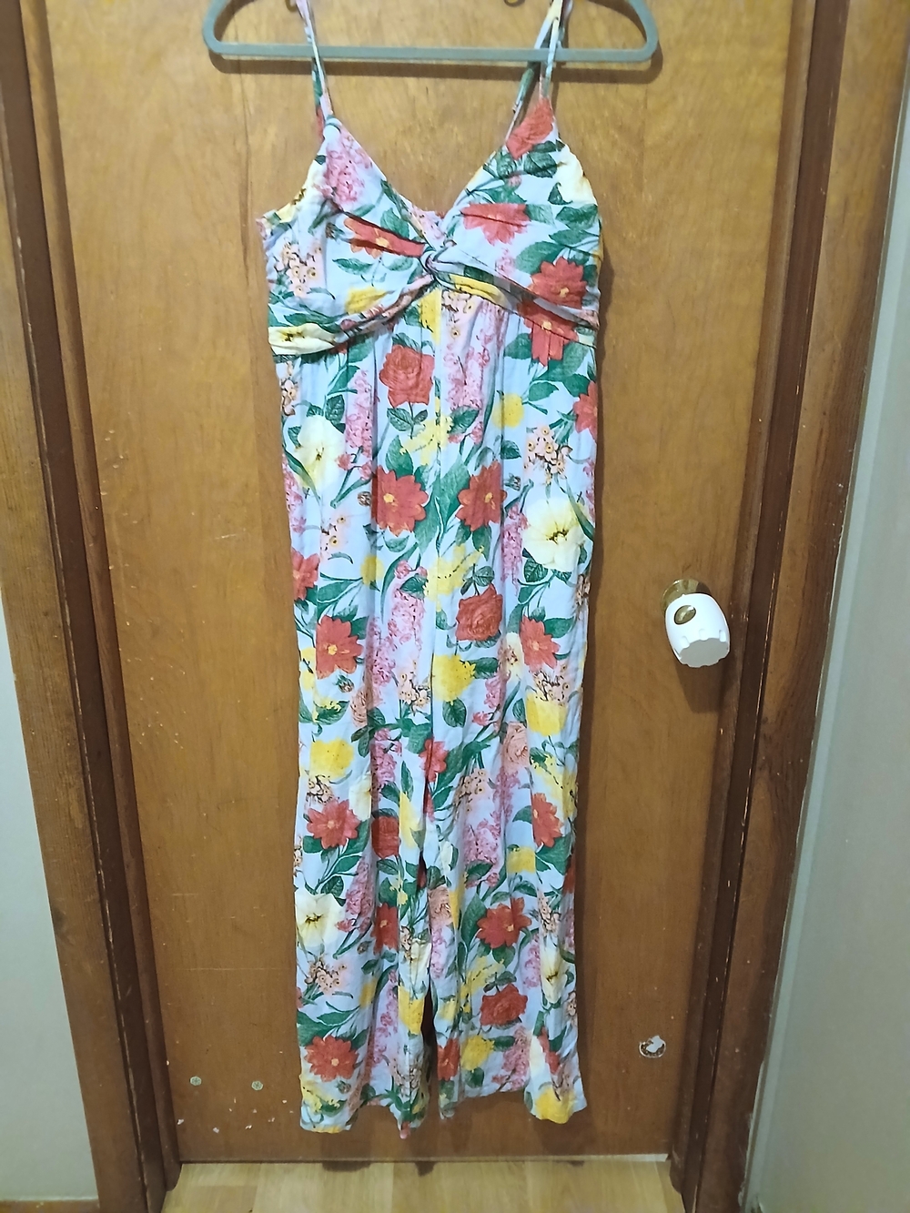 Old Navy Floral Strappy Maxi Jumpsuit in Blue, Red, Yellow, Green